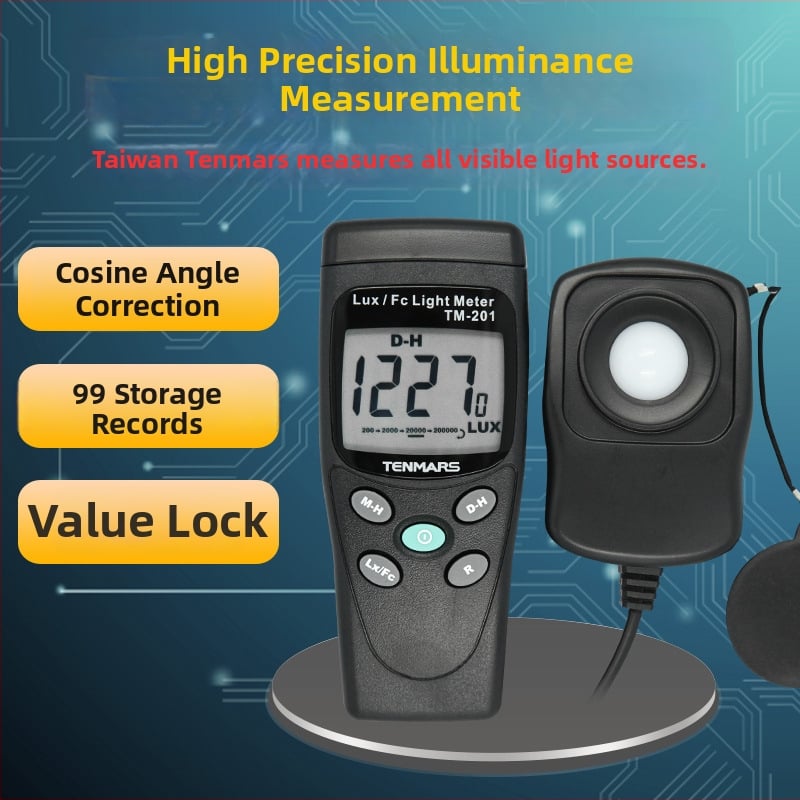 Digitálny luxmeter Taimas TM-201/TM-202, model TM-201/TM-202, typ: digitálny prístroj na meranie osvetlenia, kód produktu TM-201/TM-202