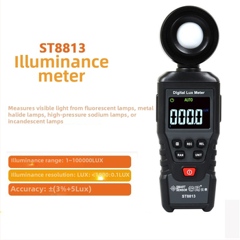 ST8813 Prenosný Digitálny Luxmeter — Profesionálnej Úrovne, Ručné Meranie Osvetlenia, Vysoká Presnosť