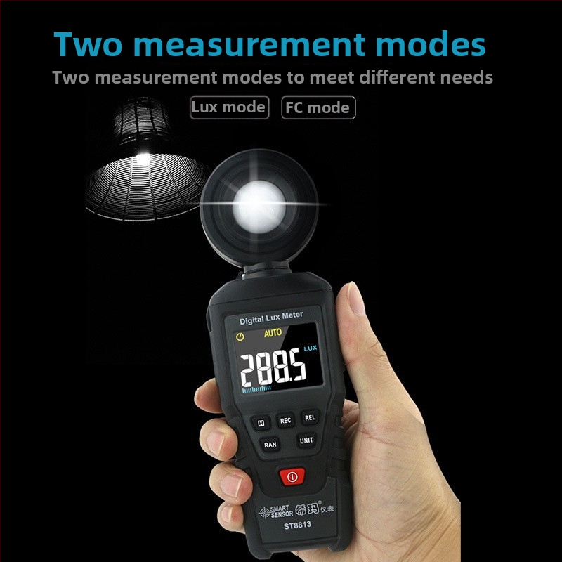 ST8813 Prenosný Digitálny Luxmeter — Profesionálnej Úrovne, Ručné Meranie Osvetlenia, Vysoká Presnosť