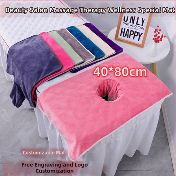 Mikrovláknová SPA uterák s otvorom pre tvár a hlavu, prispôsobiteľné logo, 70 g, 0-5 s absorpcia