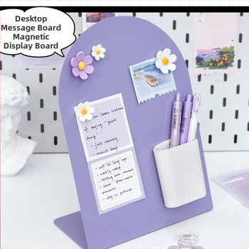 Stolný magnetický oblúkový panel na poznámky – železo, jednoduchý a moderný štýl, iné spracovanie; darček k promóciám pre kolegov, priateľov alebo spolužiakov.