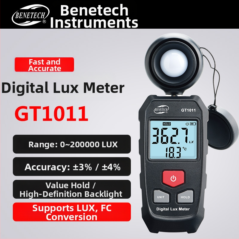 Benetech Vysoko presný Digitálny Merač Osvitnosti, Ručný, Batériou Napájaný, Priemyselného Stupňa