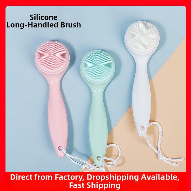 3D χειροκίνητη σιλικόνη βούρτσα καθαρισμού προσώπου με μακριά λαβή για αφαίρεση μαύρων στιγμάτων