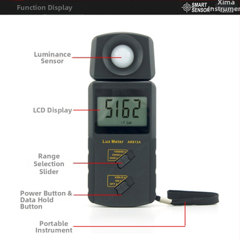 Smartsensor AR813A integrirani ručni luxmetar i fotometar, napajanje 9V baterijom