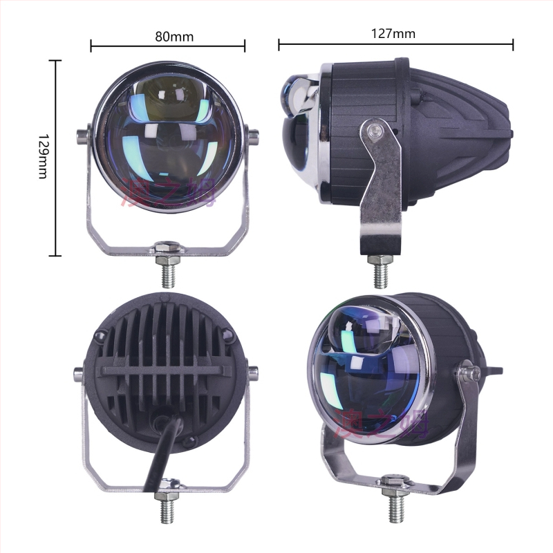 LED reflektor s dvostrukim laserom, dugim dometom, 110W, 12V, IP67, 6500K, aluminijska legura