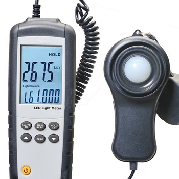 DT-3809 luxmetru cu tester LED de intensitate a luminii — Măsurători Lux/Fc/CD, Huashengchang