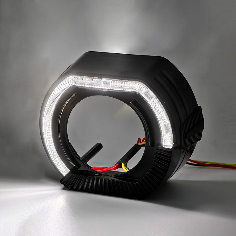 Far LED cu lentilă bifocală, ghid de lumină semicircular sport, compatibil universal, 5W, 9–36V, IP55, 100 lm, 50.000 h