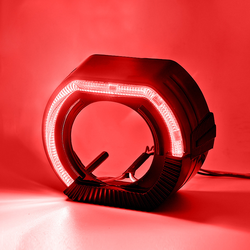 Far LED cu lentilă bifocală, ghid de lumină semicircular sport, compatibil universal, 5W, 9–36V, IP55, 100 lm, 50.000 h