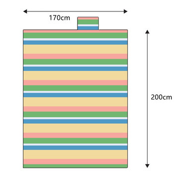 Kültéri kemping matrac, vízálló és nedvességálló, 100% poliészter, modell CSB, 4–6 fő számára.