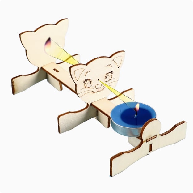 STEAM hariduskomplekt lastele: Füüsika eksperimendid, DIY tehnoloogia materjalid, Puidust konstruktsioon, Mõeldud vanusele 7–14 aastat