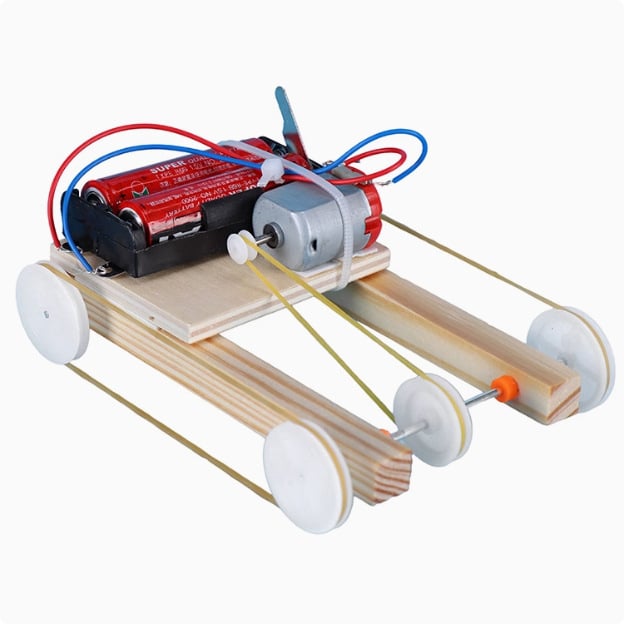 STEAM hariduskomplekt lastele: Füüsika eksperimendid, DIY tehnoloogia materjalid, Puidust konstruktsioon, Mõeldud vanusele 7–14 aastat