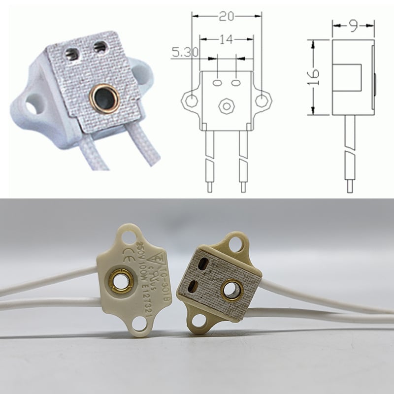 Suport lampă microscop dentar SC-101-2 MS02, carcasă ceramică, 12/24/110V, 1A