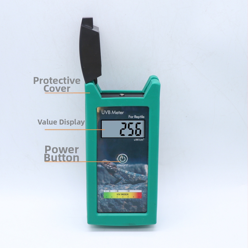 UVB тестер за влечуги – ултравиолетен облъчващ измерител, лампа за влечуги, UVB детектор и измерване на осветеност