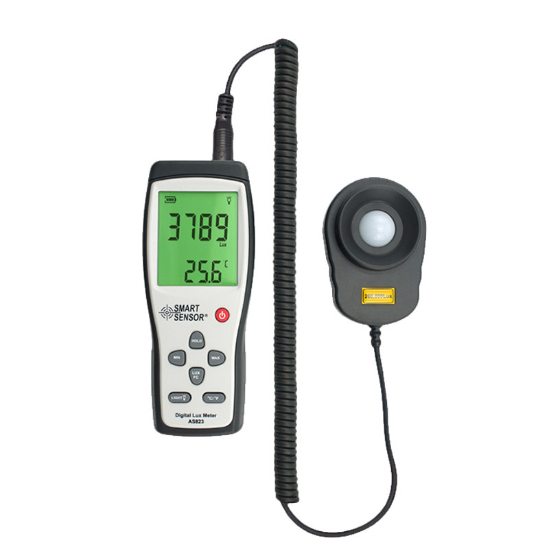 Xima AS823 Kézi Luxmérő — Magas Pontosságú Digitális Luxmérő, 9V-os elemről működik