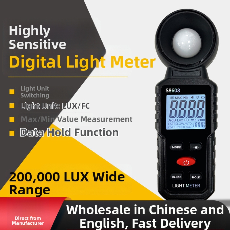 Osvetľovací meter – vysoká presnosť, priemyselná trieda, digitálny detektor jasu