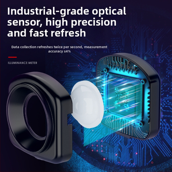 Delixi prenosný digitálny luxmeter s automatickým rozsahom, digitálny displej, napájaný batériou