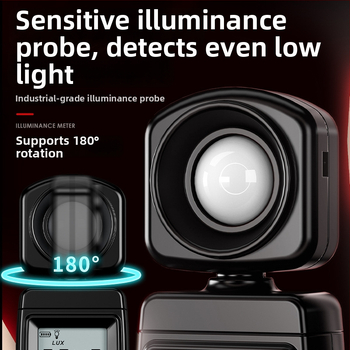 Delixi prenosný digitálny luxmeter s automatickým rozsahom, digitálny displej, napájaný batériou