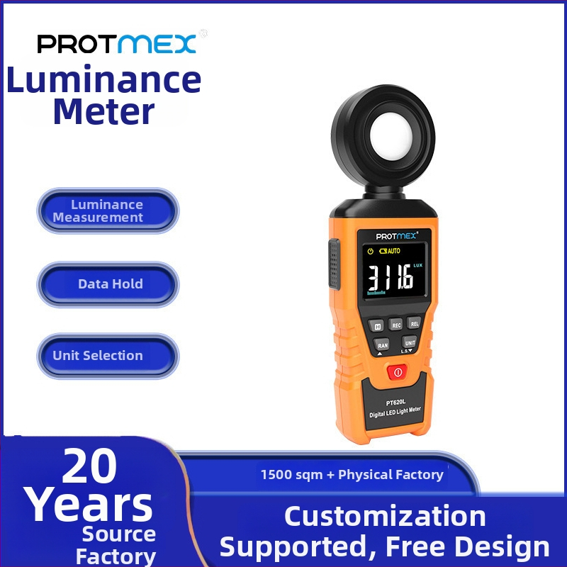 Protmex prenosný LED digitálny osvetľovač s spektrometrom a fotometrom – vysoká presnosť, PT620L, napájanie 3×1,5 V AAA