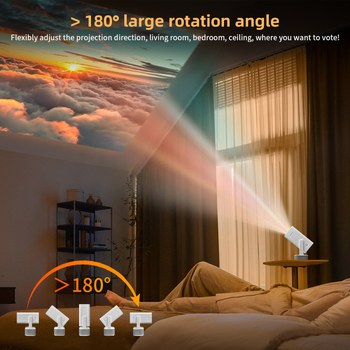 Kültéri Karaoke projektor két mikrofonnal, minden-az-egyben otthoni mozi, 1080P hordozható projektor, 150 hüvelykes vetítés, 30W, WiFi 2.4/5G