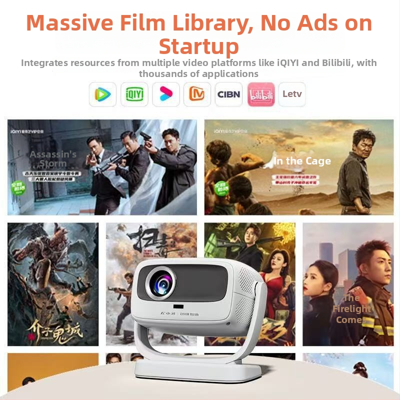 Proiector pentru casă Little pai - 1080P, luminozitate 1000 ANSI, putere 80W, eficiență energetică clasa I