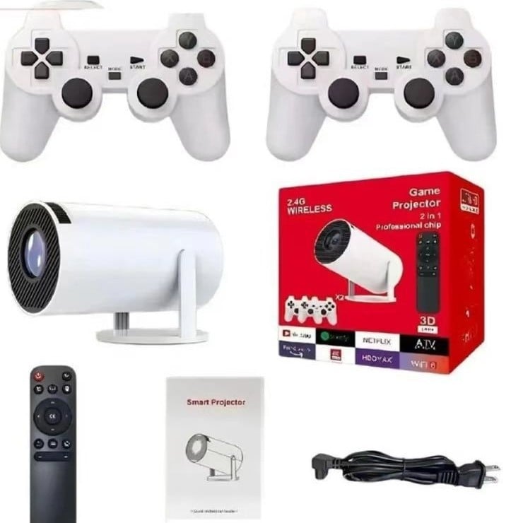 HY300 гейминг преносим проектор с TF карта, 720p резолюция, 30W мощност, яркост 120