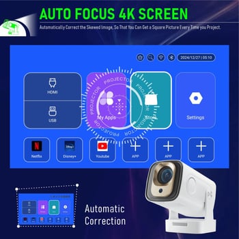 Kućni projektor HY260, 1080P, jačina svjetla 600, snaga 70W