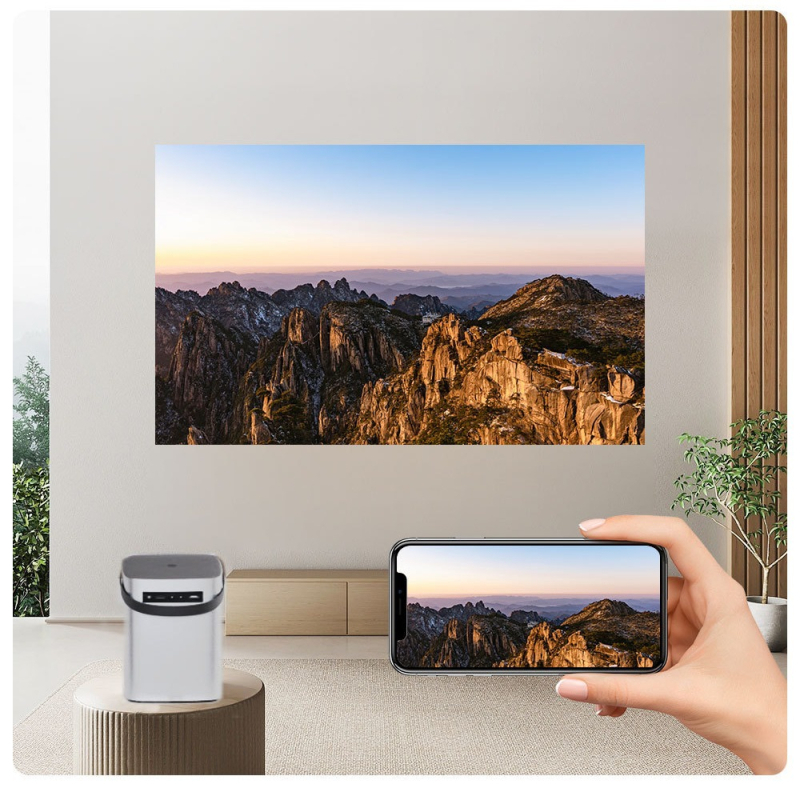 Kućni projektor s autofokusom, podrška 1080p, 200 ANSI svjetline, 85W snage, Bluetooth/Wi‑Fi 2.4G/5G BT5.0