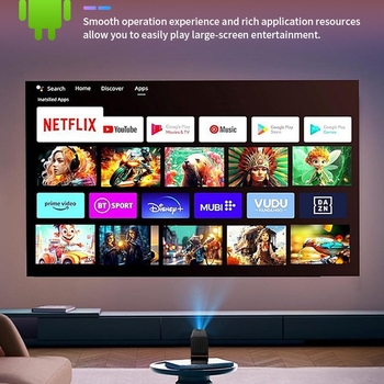 Prijenosni projektor za kampiranje s ugrađenom baterijom — HD mini bežični projektor sa zrcaljenjem zaslona i dugim vijekom trajanja baterije