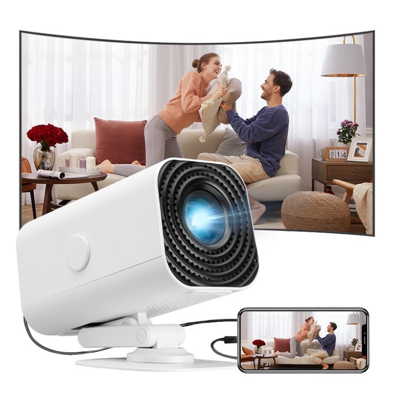 M7 prijenosni mini projektor s bežičnim Wi‑Fi zrcaljenjem zaslona, Type-C napajanje, 24W, rezolucija 480×320, jasnost 50 ANSI