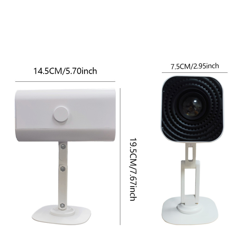 M7 prijenosni mini projektor s bežičnim Wi‑Fi zrcaljenjem zaslona, Type-C napajanje, 24W, rezolucija 480×320, jasnost 50 ANSI