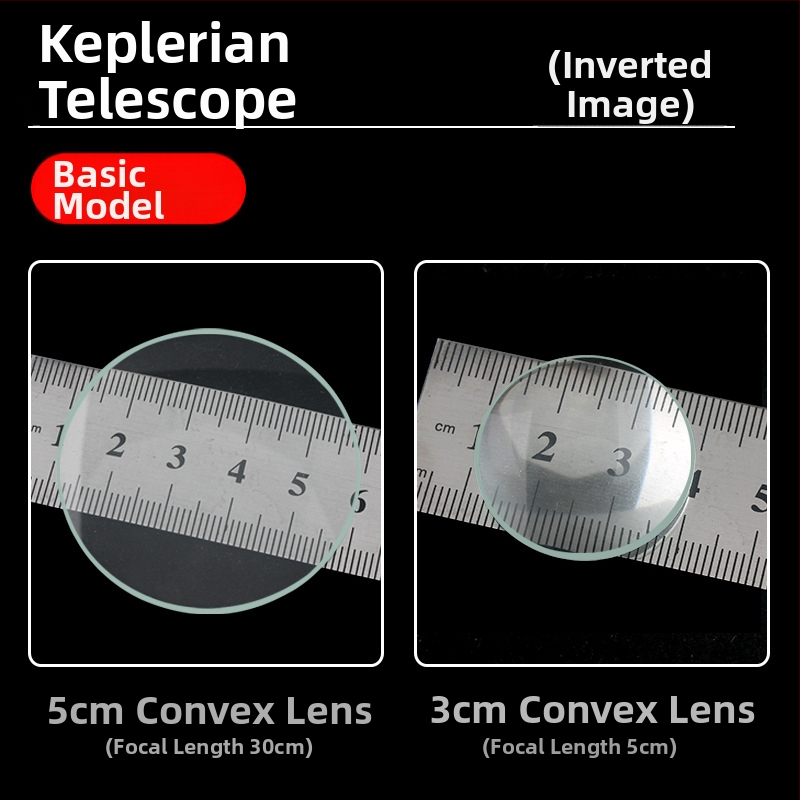 Házi készítésű teleszkópokhoz optikai üveg lencse készlet — konvex, konkáv, bi-konvex, bi-konkáv és planokonvex lencsék