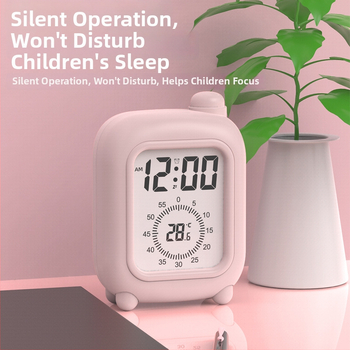 Μίνι ρολόι-χρονoδιακόπτης για παιδιά σε στυλ βαλίτσας – LCD οθόνη, ώρα/θερμοκρασία/ημερομηνία, ξυπνητήρι, αντίστροφη μέτρηση, 24ωρη και εβδομαδιαία ένδειξη, εξωτερική τροφοδοσία