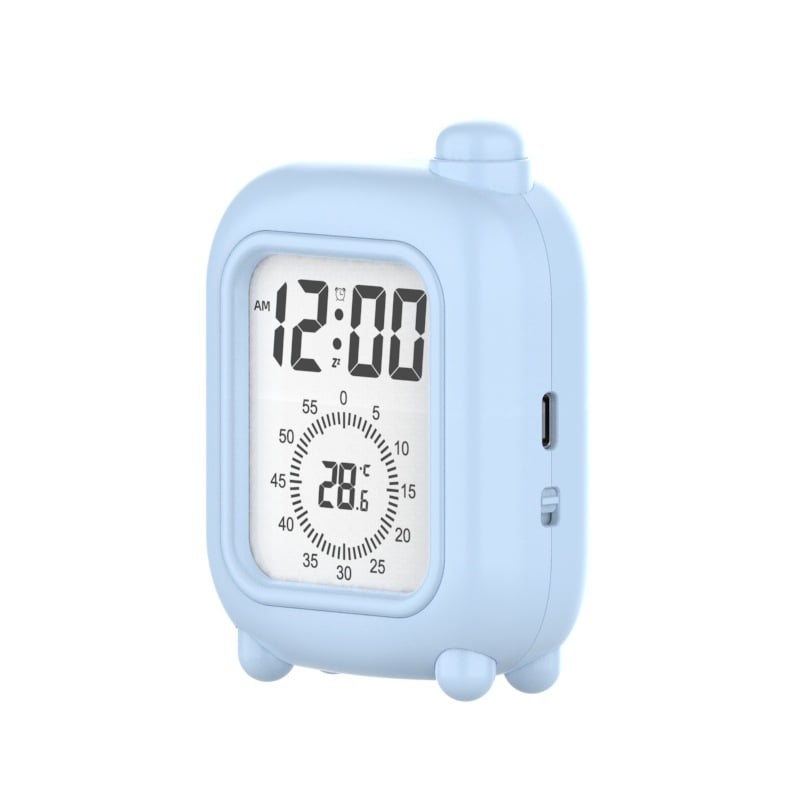 Μίνι ρολόι-χρονoδιακόπτης για παιδιά σε στυλ βαλίτσας – LCD οθόνη, ώρα/θερμοκρασία/ημερομηνία, ξυπνητήρι, αντίστροφη μέτρηση, 24ωρη και εβδομαδιαία ένδειξη, εξωτερική τροφοδοσία
