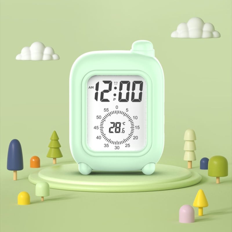 Μίνι ρολόι-χρονoδιακόπτης για παιδιά σε στυλ βαλίτσας – LCD οθόνη, ώρα/θερμοκρασία/ημερομηνία, ξυπνητήρι, αντίστροφη μέτρηση, 24ωρη και εβδομαδιαία ένδειξη, εξωτερική τροφοδοσία