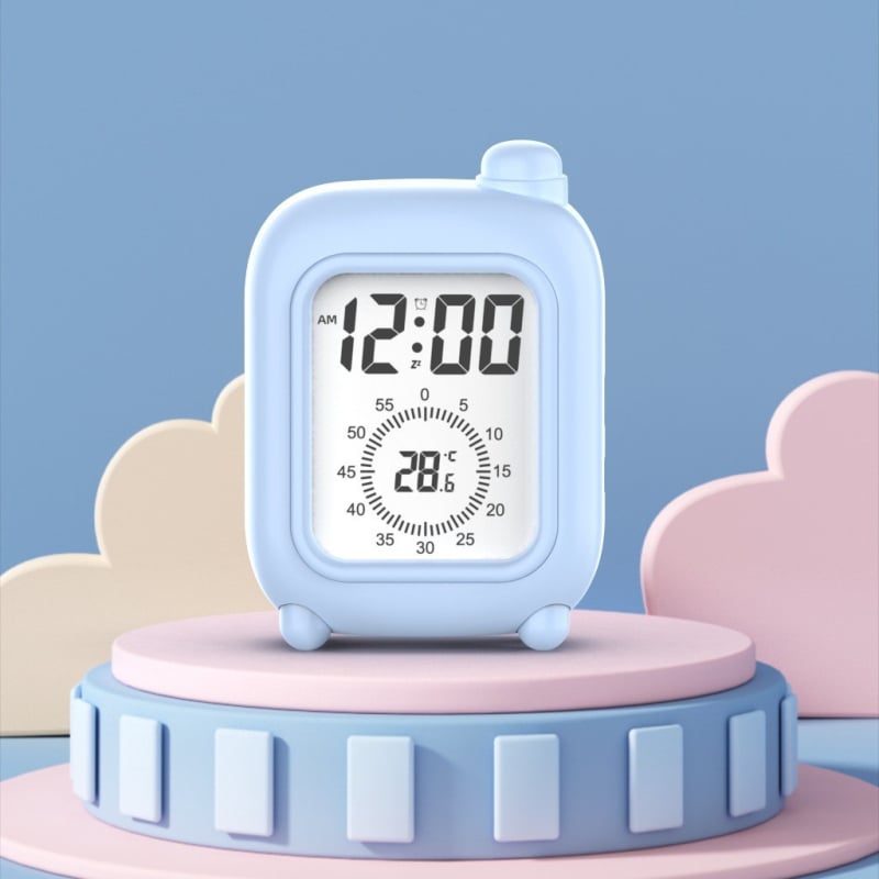 Μίνι ρολόι-χρονoδιακόπτης για παιδιά σε στυλ βαλίτσας – LCD οθόνη, ώρα/θερμοκρασία/ημερομηνία, ξυπνητήρι, αντίστροφη μέτρηση, 24ωρη και εβδομαδιαία ένδειξη, εξωτερική τροφοδοσία