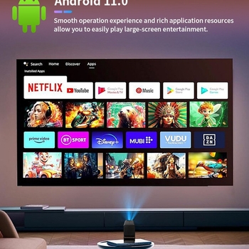 Ghosting портативен проектор, XGA 1024x768, яркост 170, 120-инчов проекционен размер, Android 11