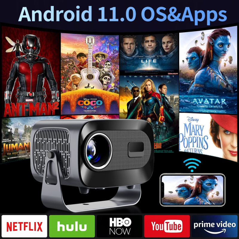 A10plus hordozható projektor, 60W, 720P (1280x720), fényesség 250