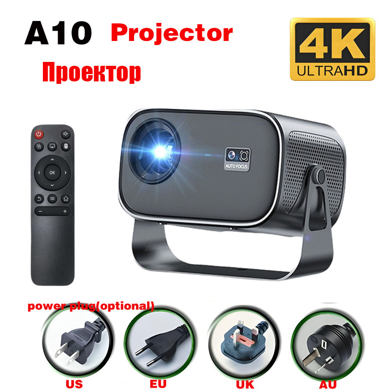 Domaći projektor A10 – LCD zaslon, 1080p, 260 lm, 60 W, Android 13