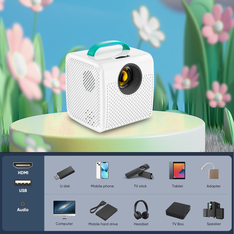 Prijenosni projektor Q5 – 1080P, 2000 ANSI lumena, 40W