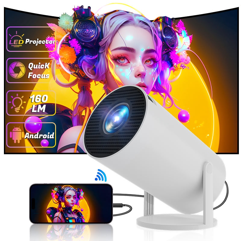 HY300 Prijenosni projektor – 40W, 720P (1280×720), svjetlina 150, 3C certifikat 2024230903003033