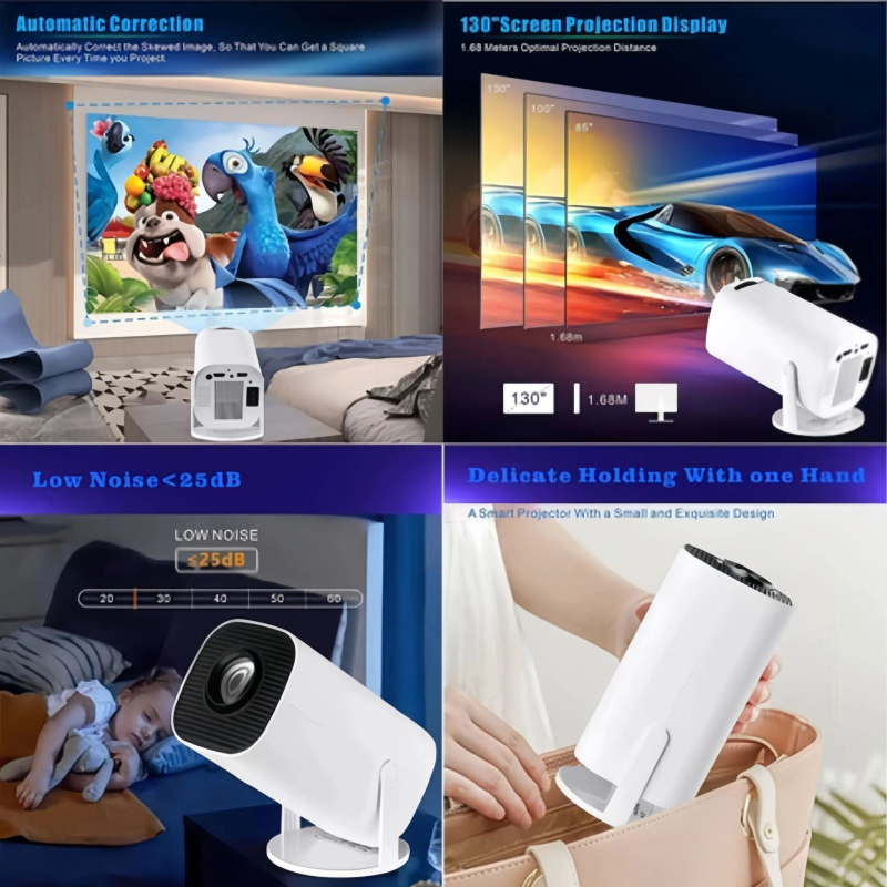 Kućni projektor, Android 11.0, Wi‑Fi, Bluetooth, 60W, 720P