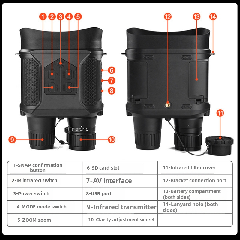 Binokulárny ďalekohľad nočného videnia s teleskopom Maifeng – licencovaná súkromná značka (14,5 kg)