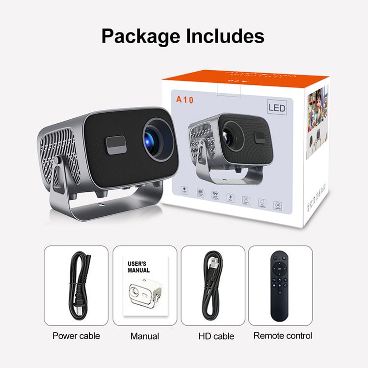 A10PLUS Prijenosni projektor, 60W, 720P, svjetlina 250, čip T950S