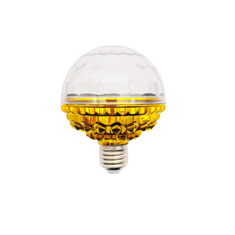 Lampa sferă magică cu LED auriu, rotativă, cu șapte culori, pentru scenă acasă cu proiecție, alimentare DC, 220V, model ZW2509091, montaj: agățat, pe perete sau pe masă