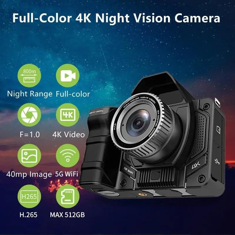 Infracrveni noćni binokular s 40x povećanjem, 40 mm objektiv, 400 g težine, napajanje 3,7 V