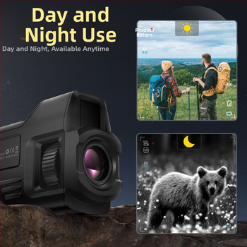 FNIRSI NVS-20 4K инфрачервено нощно виждане устройство, преносимо за външни условия, оптично изображение