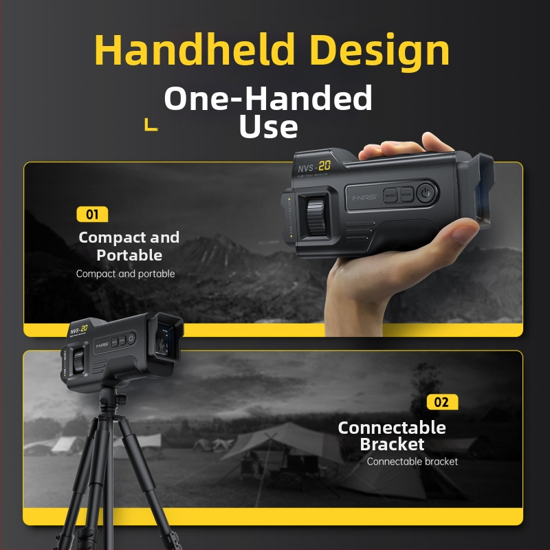 FNIRSI NVS-20 4K инфрачервено нощно виждане устройство, преносимо за външни условия, оптично изображение