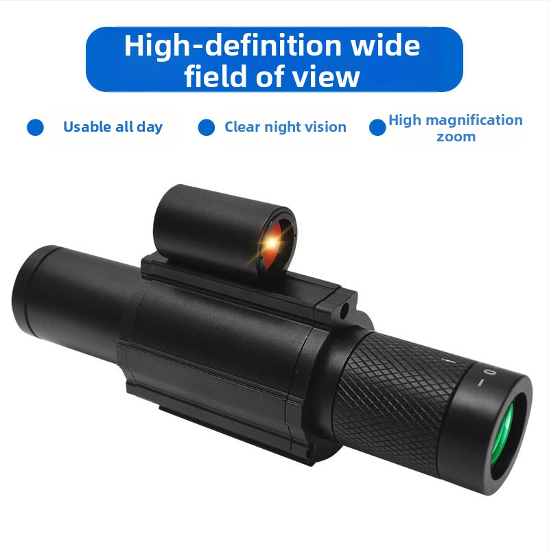 Monokulárny infračervený nočný optický ďalekohľad s pohyblivým krížom, dosah 500 m, prevádzka cez deň a v noci, vylepšenie nočného videnia