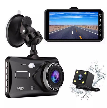 Автомобилен DVR с двойна леща, 1080p преден/заден видеозапис, HD нощно виждане, изображение за задно виждане, цикличен запис, 5 MP снимки