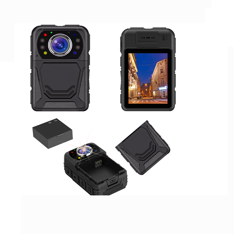 Cameră corporală pentru aplicarea legii A2 — senzor CMOS, ecran LCD 2,0 inch, microfon stereo, viziune nocturnă, stabilizare dublă